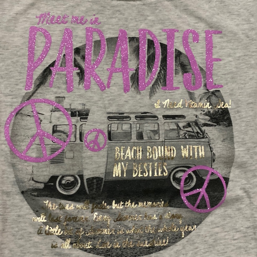 Girls Justice T-Shirt light gray 14/16